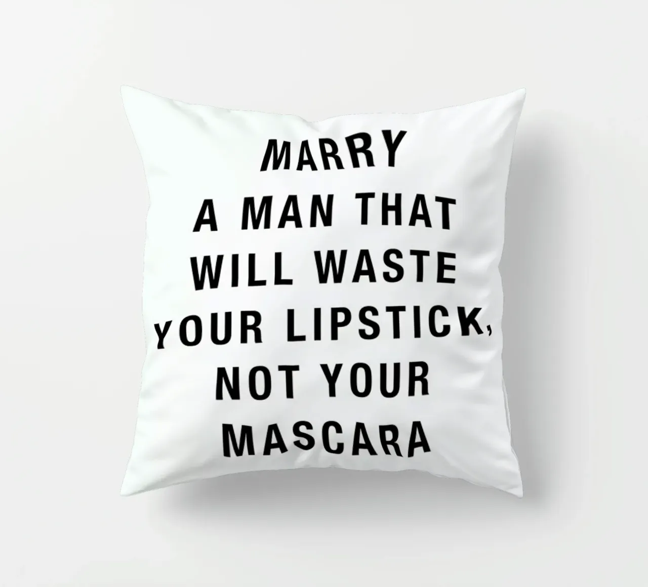 Waste lipstick decorative cushion by Magdalena Lindstedt
