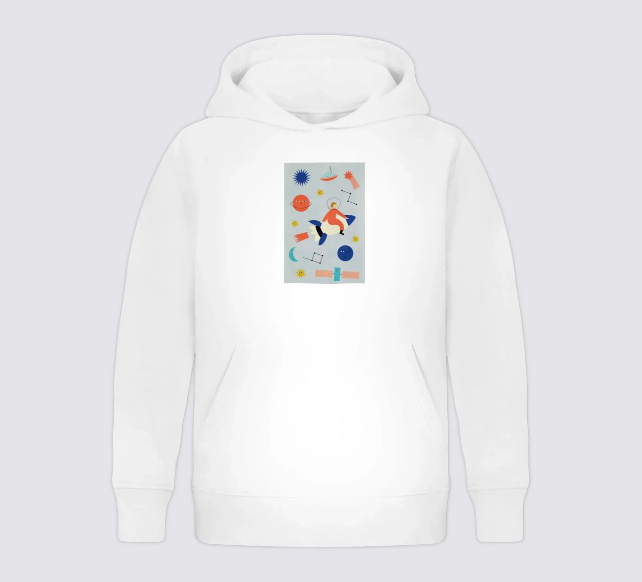 Friends in Space felpa bambino con cappuccio da Little Flourishes