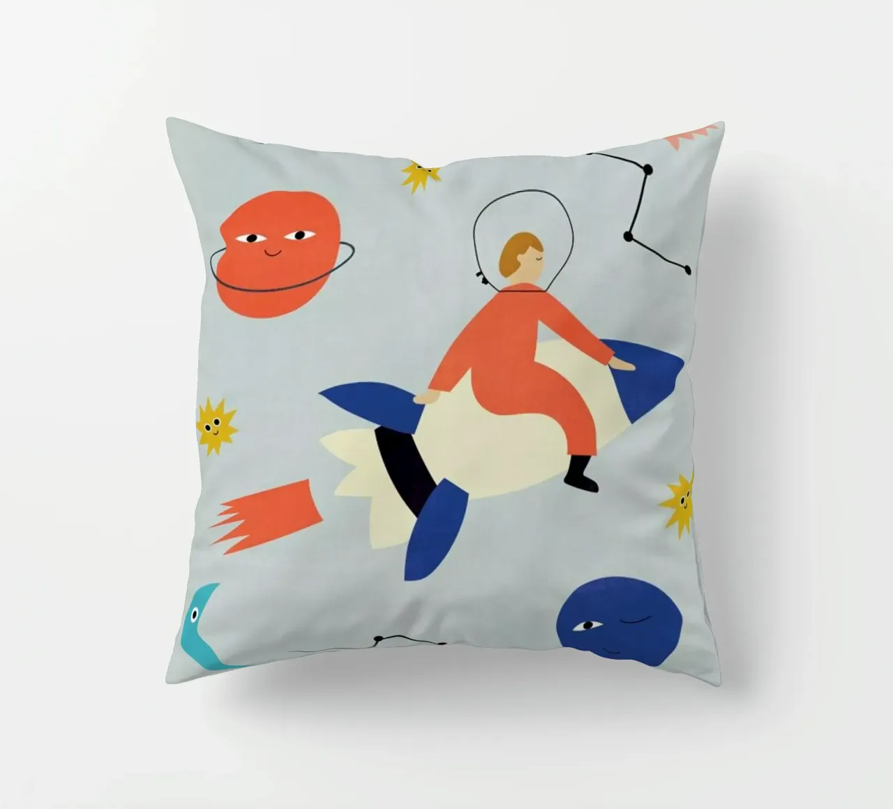 Friends in Space cuscino da Little Flourishes