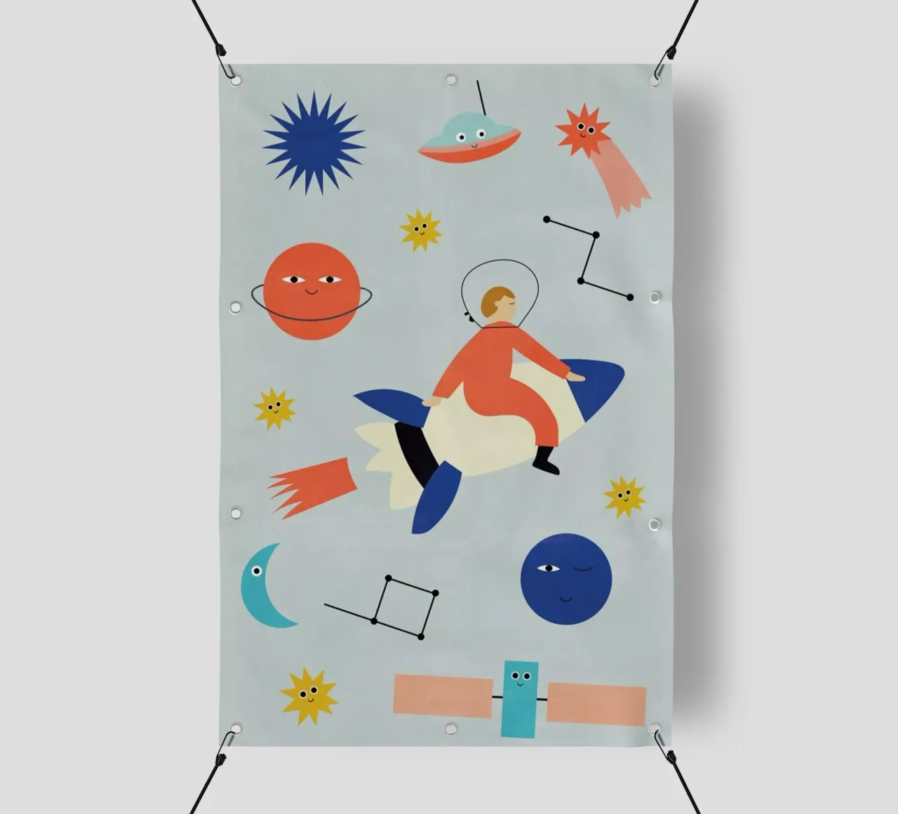 Friends in Space telo in pvc da Little Flourishes