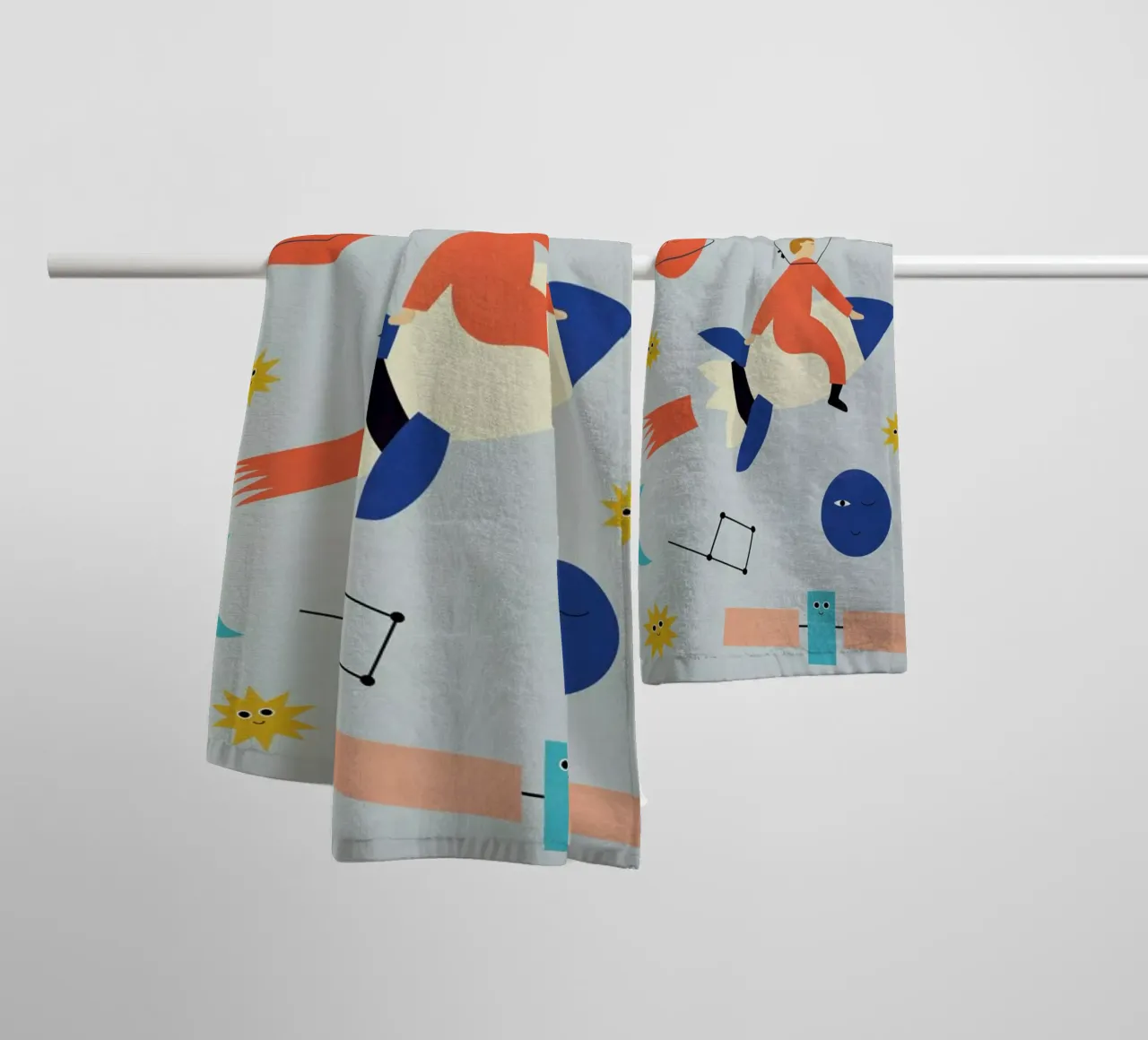 Friends in Space badhanddoek van Little Flourishes