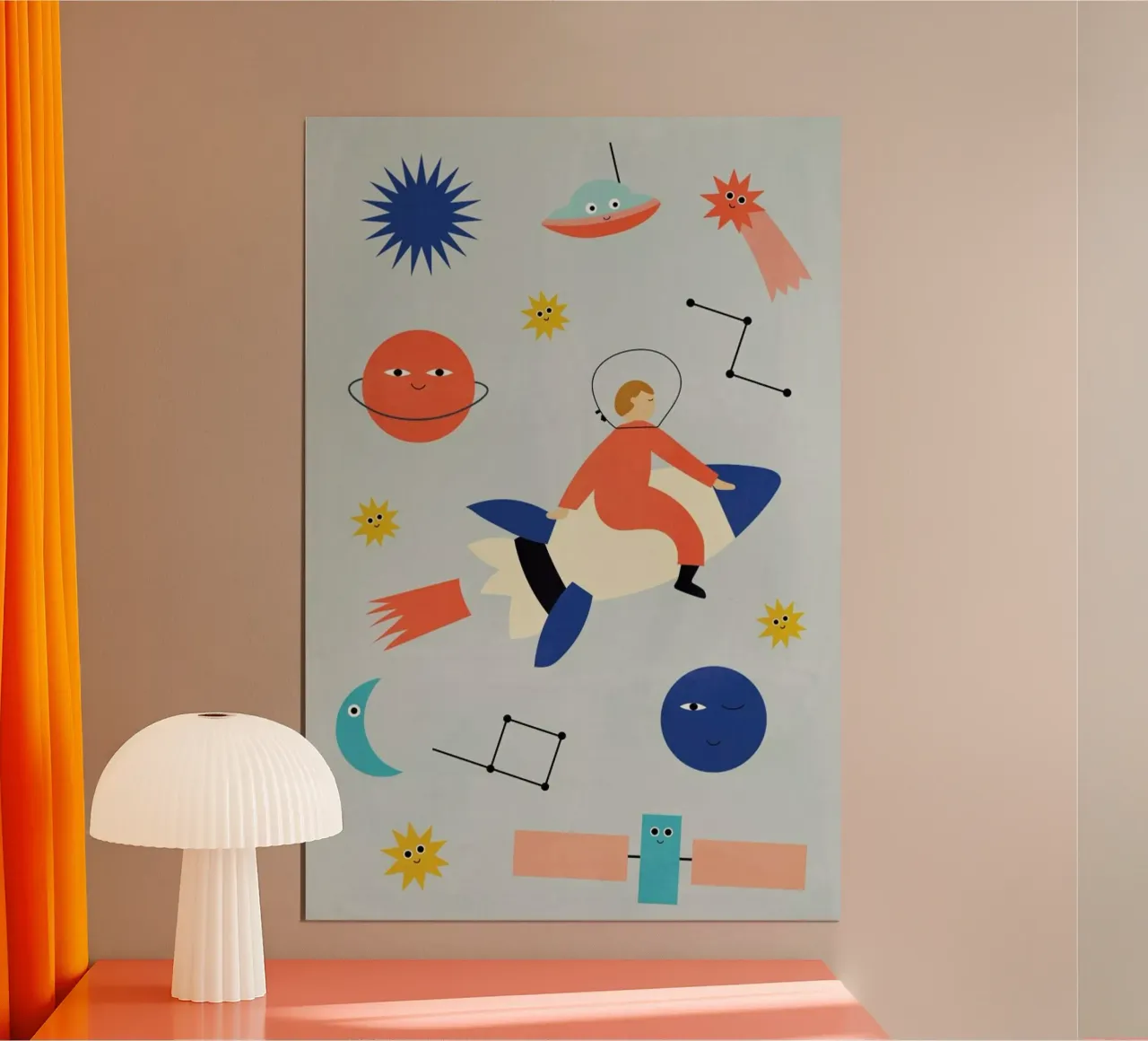 Friends in Space poster da Little Flourishes