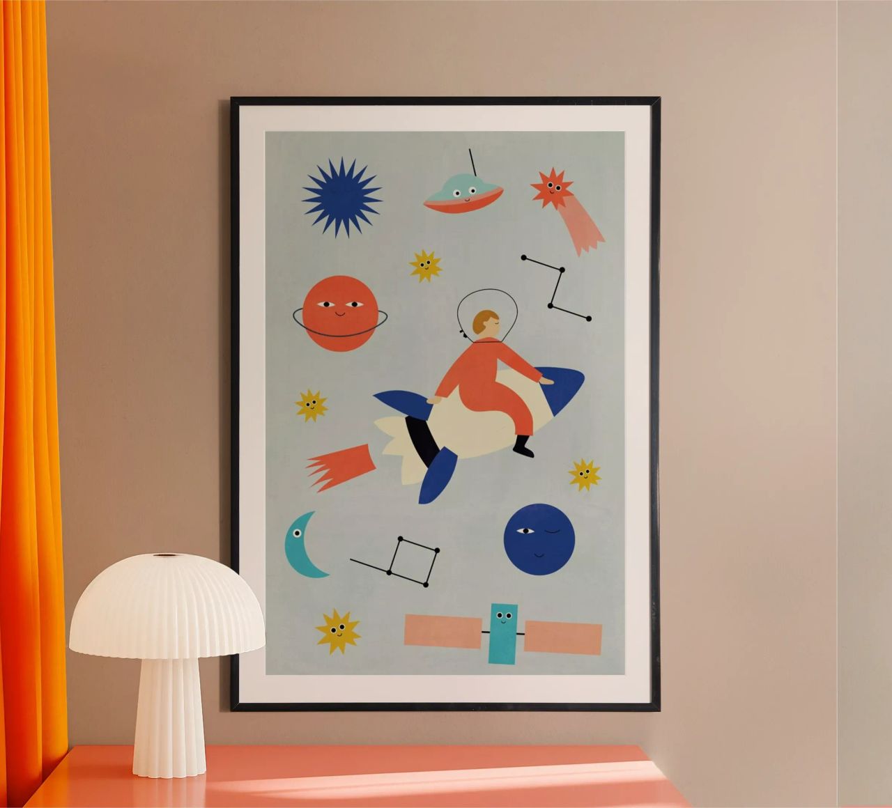 Friends in Space poster by Little Flourishes