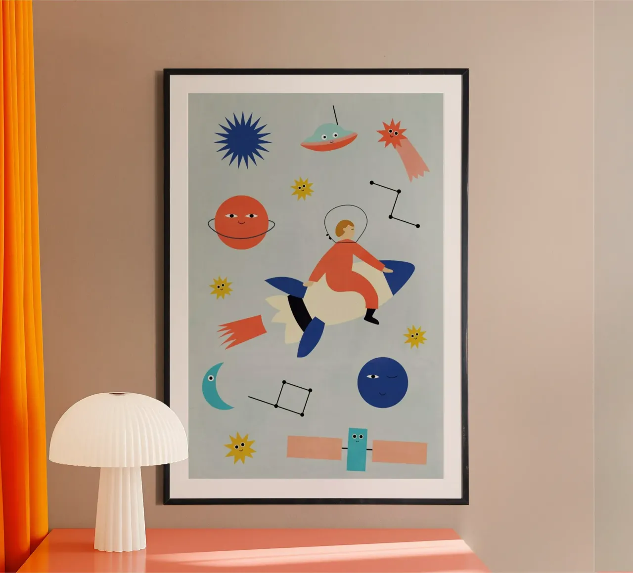 Friends in Space poster da Little Flourishes