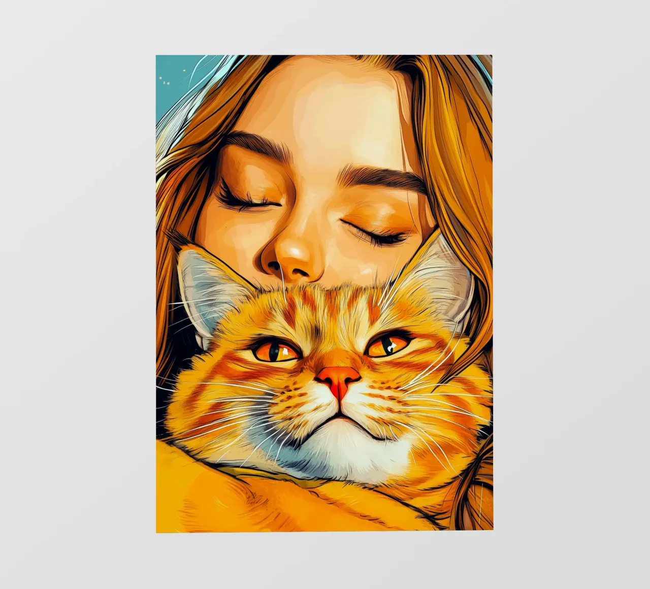 Ti amo gattino 3 telo in pvc da Justyna Jaszke JBJart