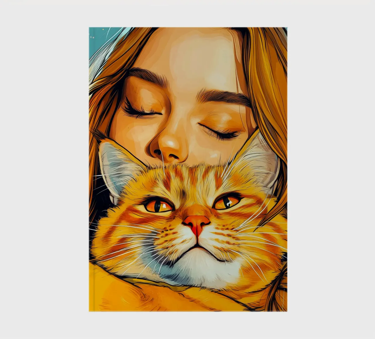 I love You kitty 3 notebook by Justyna Jaszke JBJart