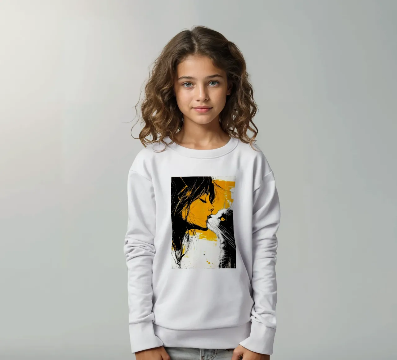 Te quiero gatito 4 sudadera para niño de Justyna Jaszke JBJart