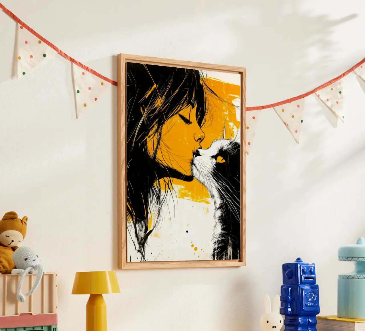 I love You kitty 4 acrylic glass by Justyna Jaszke JBJart