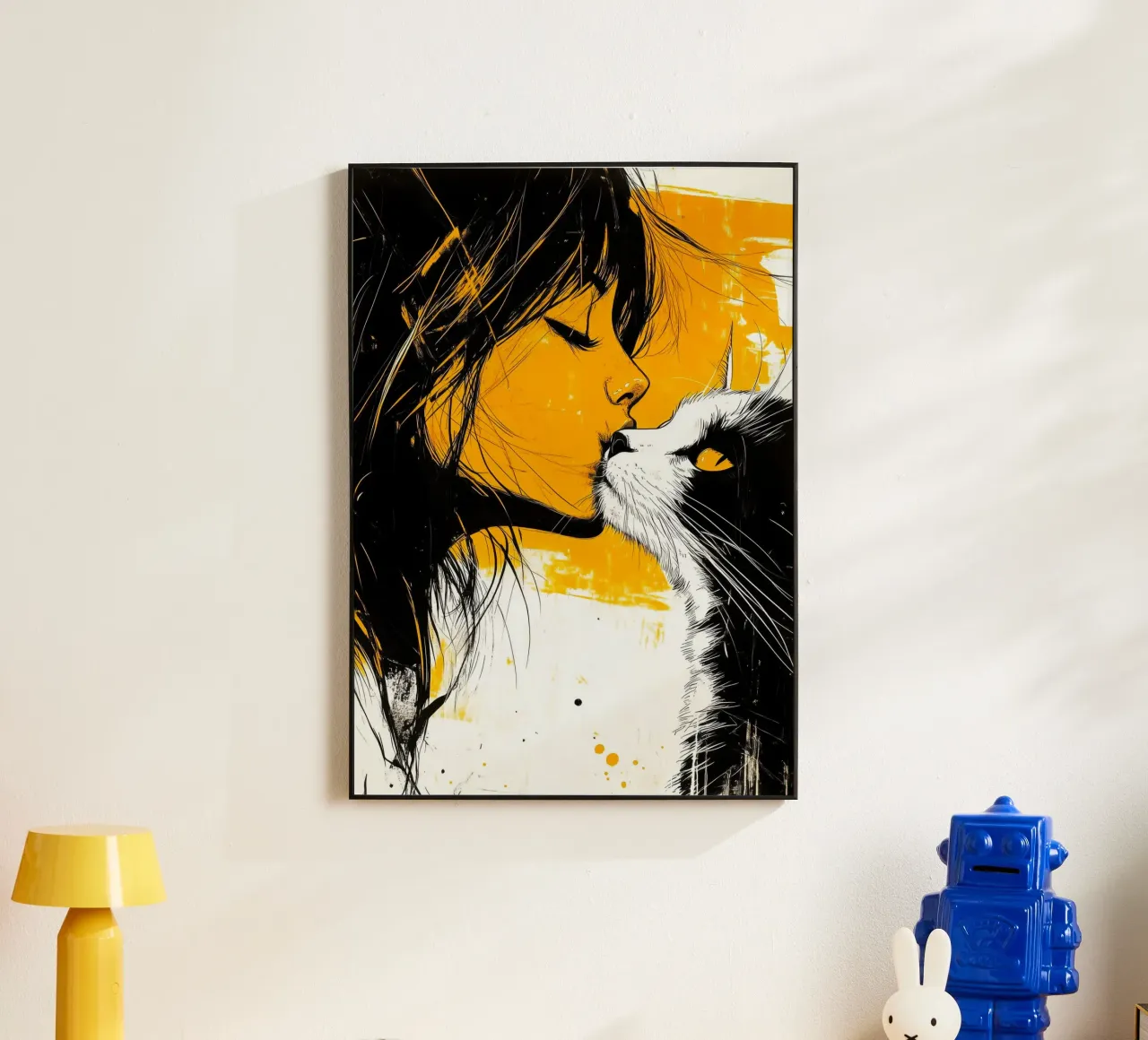 Ti amo gattino 4 pannello forex da Justyna Jaszke JBJart