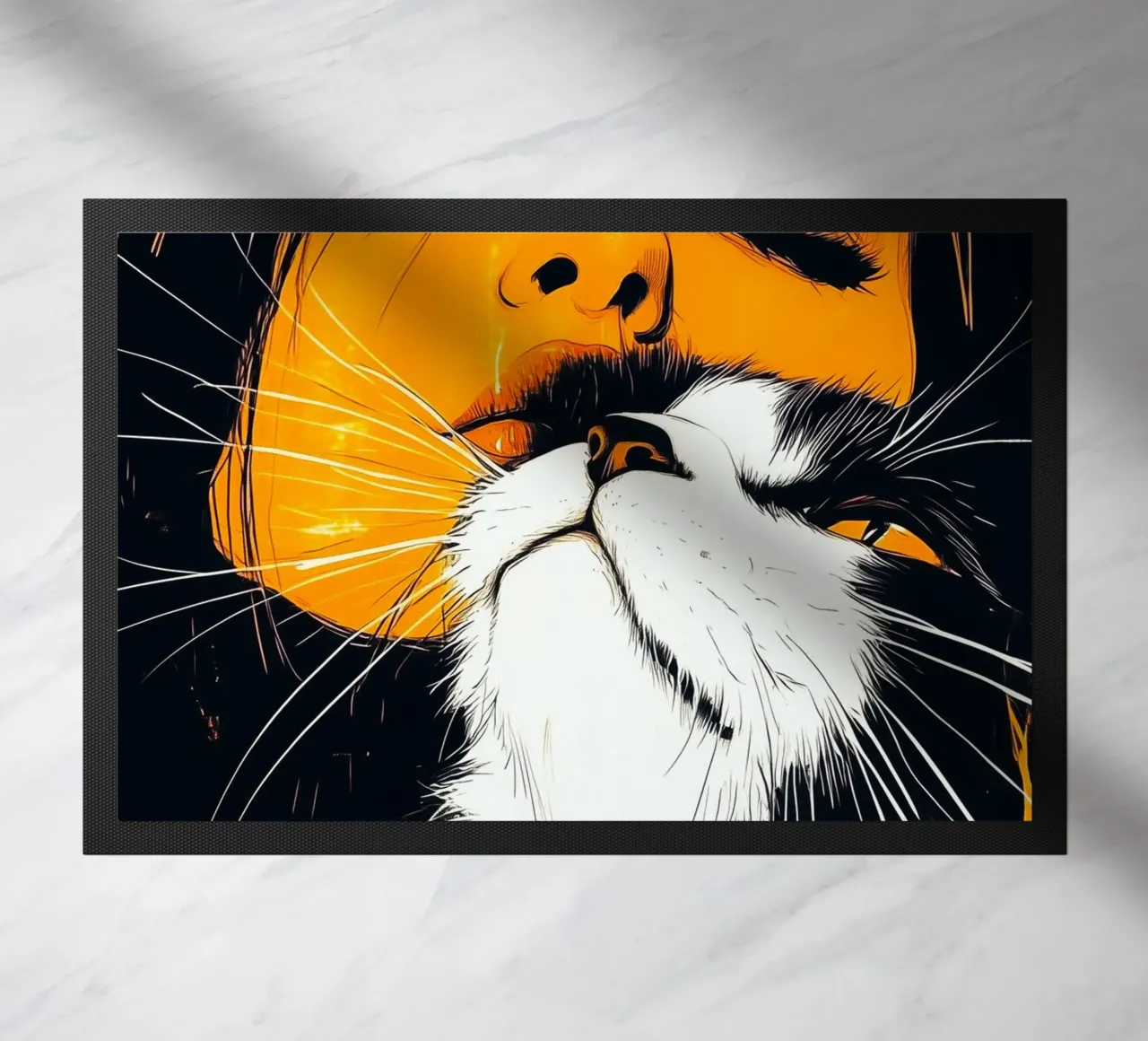 Ti amo gattino 5 zerbino da Justyna Jaszke JBJart