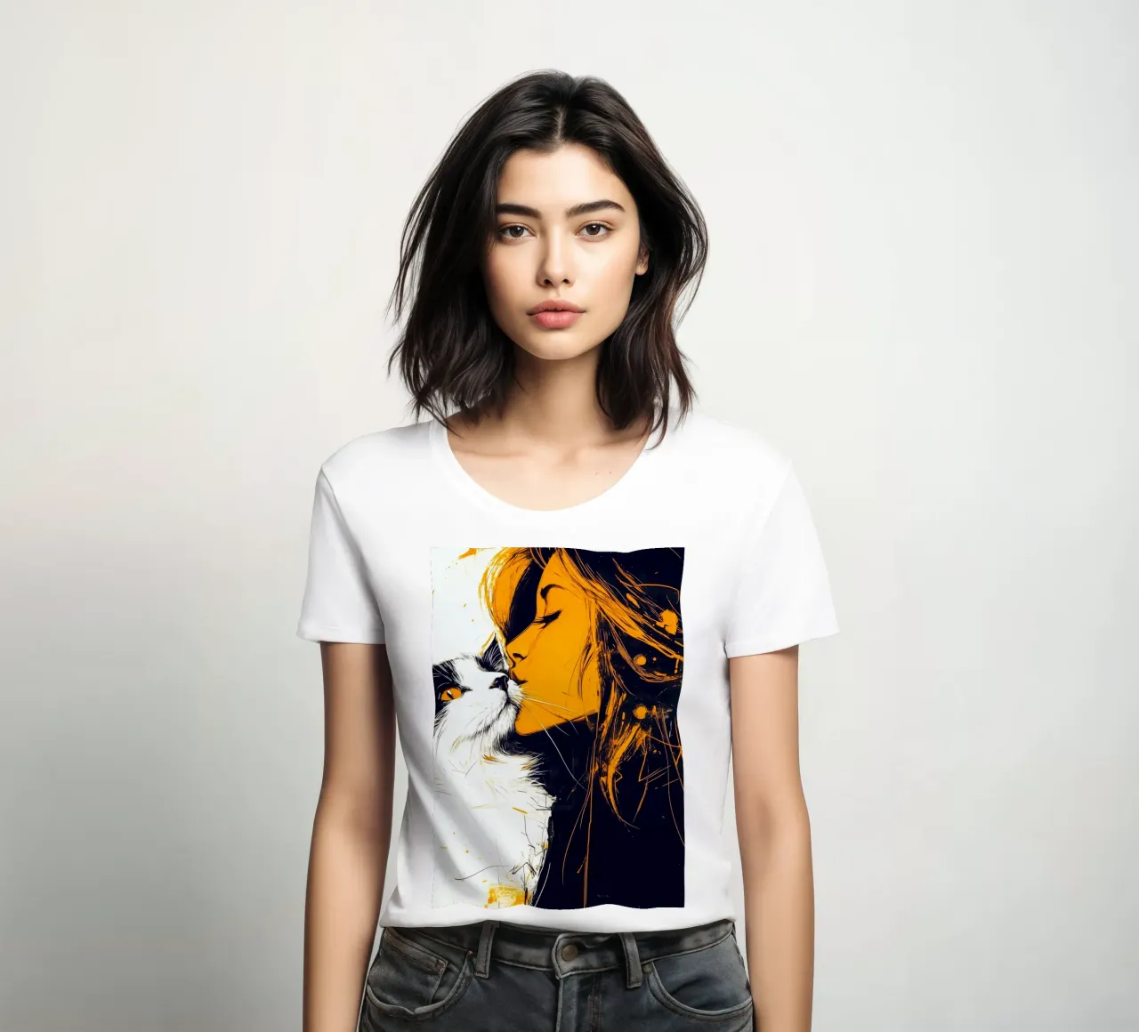 Te quiero gatito 6 camiseta de mujer de Justyna Jaszke JBJart