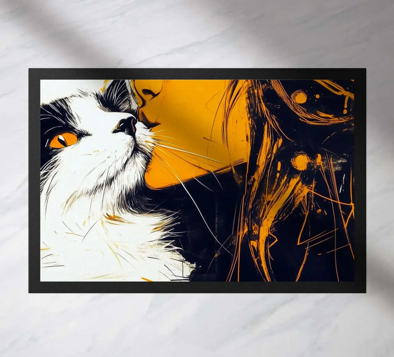 Ti amo gattino 6 zerbino da Justyna Jaszke JBJart
