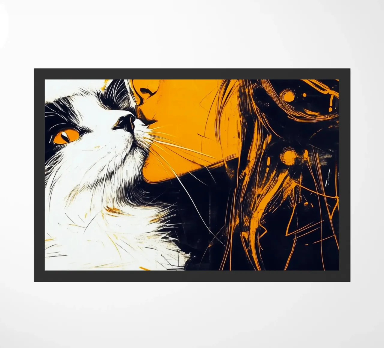 Ti amo gattino 6 zerbino da Justyna Jaszke JBJart