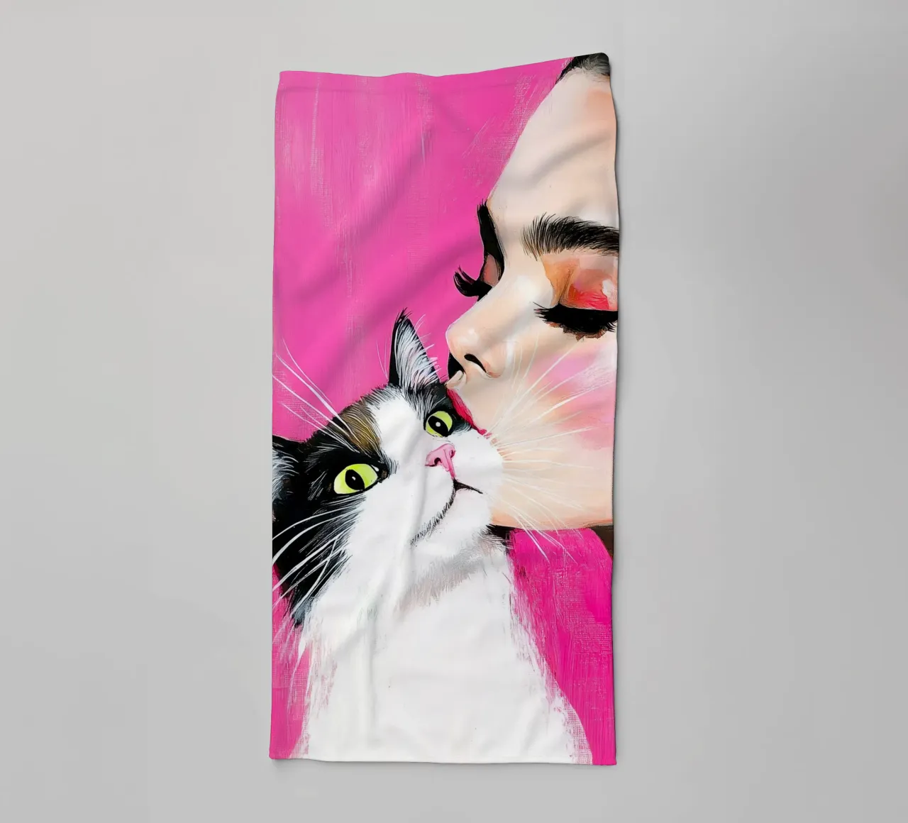 Ti amo gattino 7 asciugamano da bagno da Justyna Jaszke JBJart