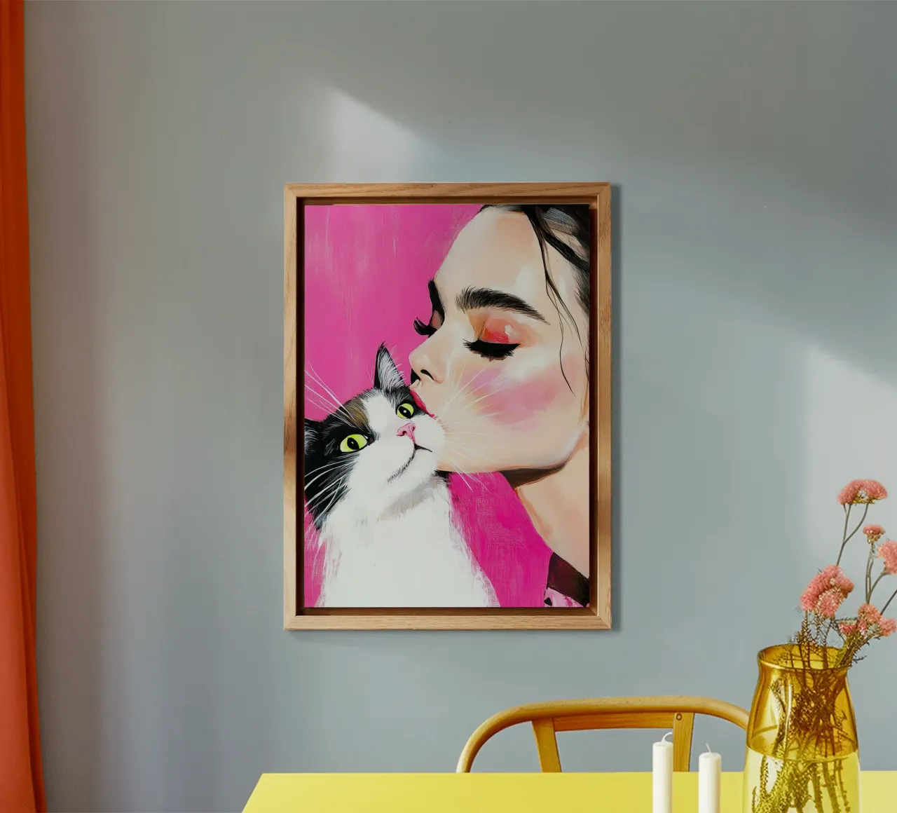 Ti amo gattino 7 alluminio dibond da Justyna Jaszke JBJart