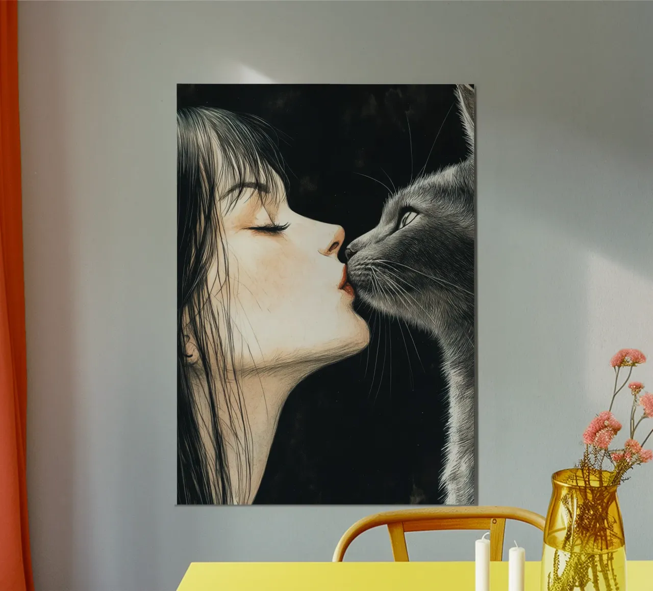 Ich liebe dich, Kitty 8 Hahnemühle von Justyna Jaszke JBJart