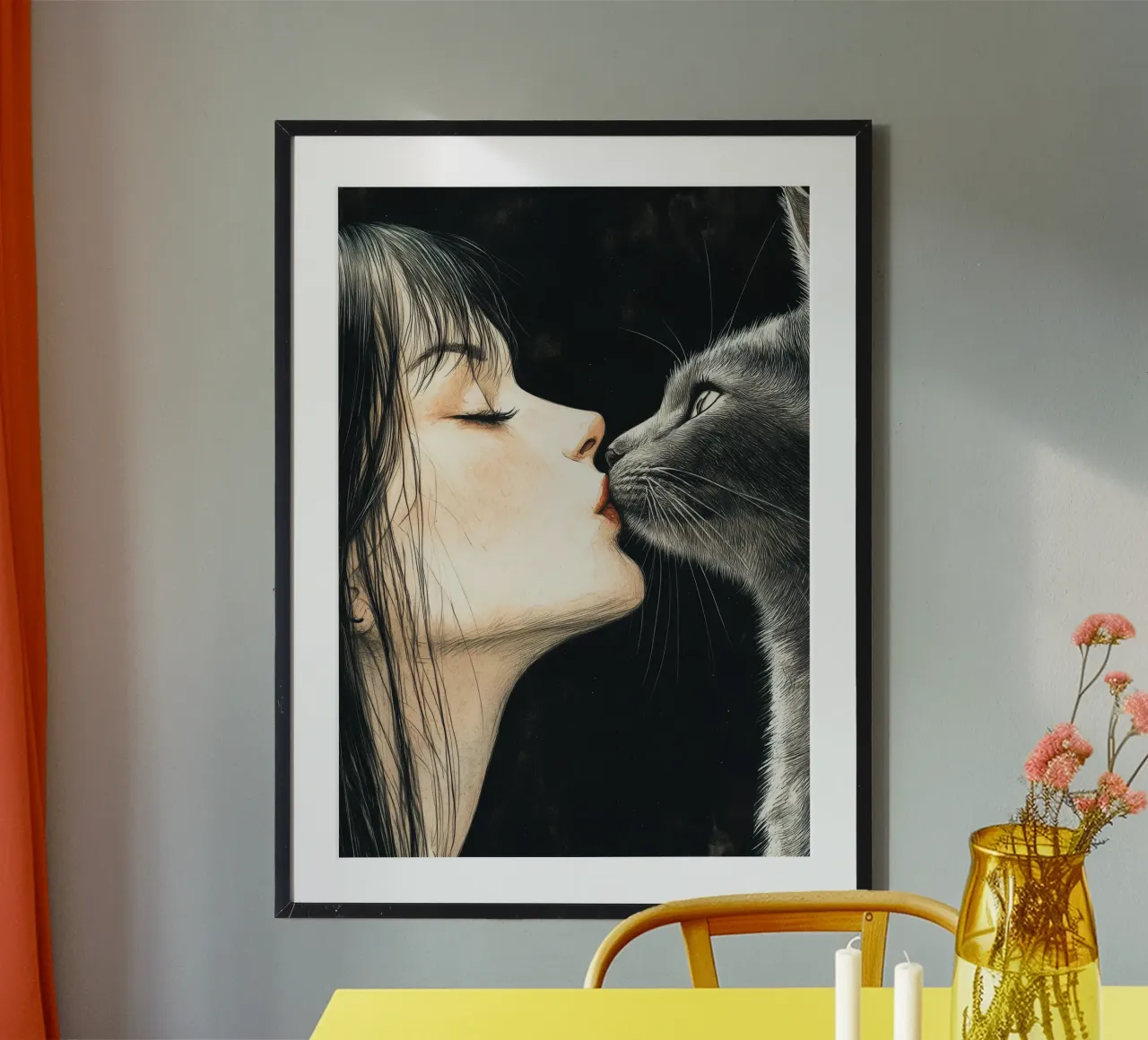 Ich liebe dich, Kitty 8 Hahnemühle von Justyna Jaszke JBJart