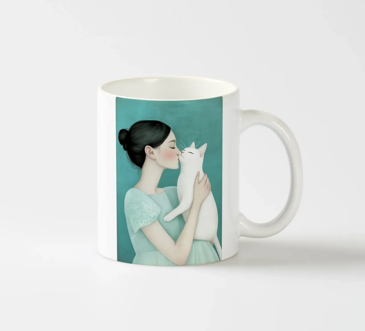 Ti amo gattino 9 tazza in ceramica da Justyna Jaszke JBJart