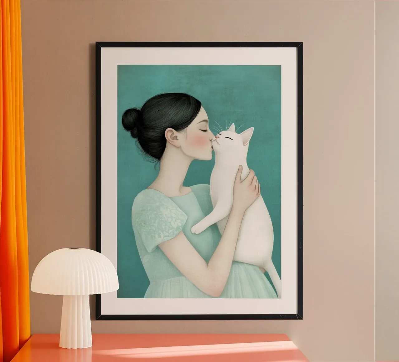 Ti amo gattino 9 poster con telaio in plastica da Justyna Jaszke JBJart