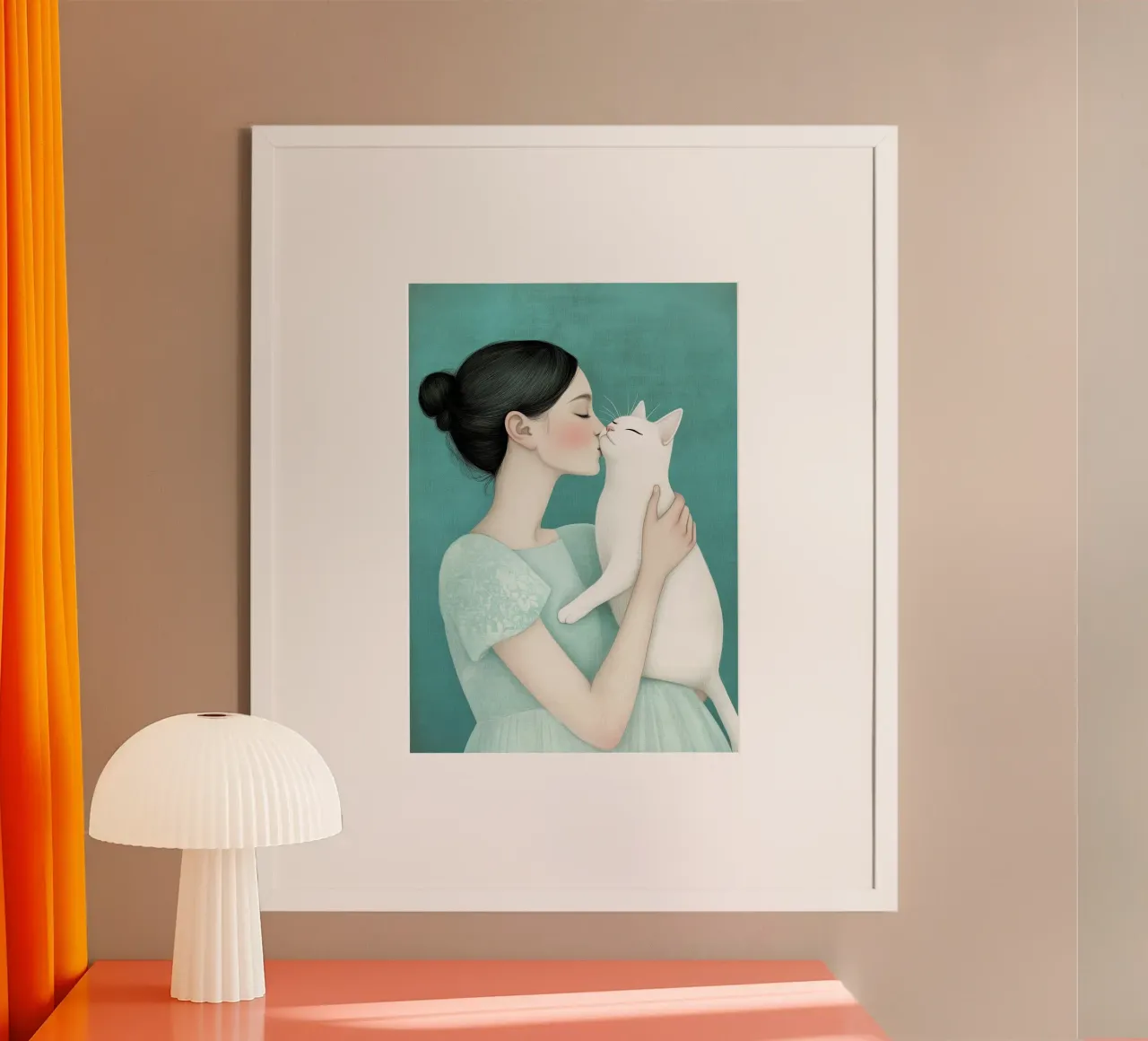 Ti amo gattino 9 poster con telaio in plastica da Justyna Jaszke JBJart
