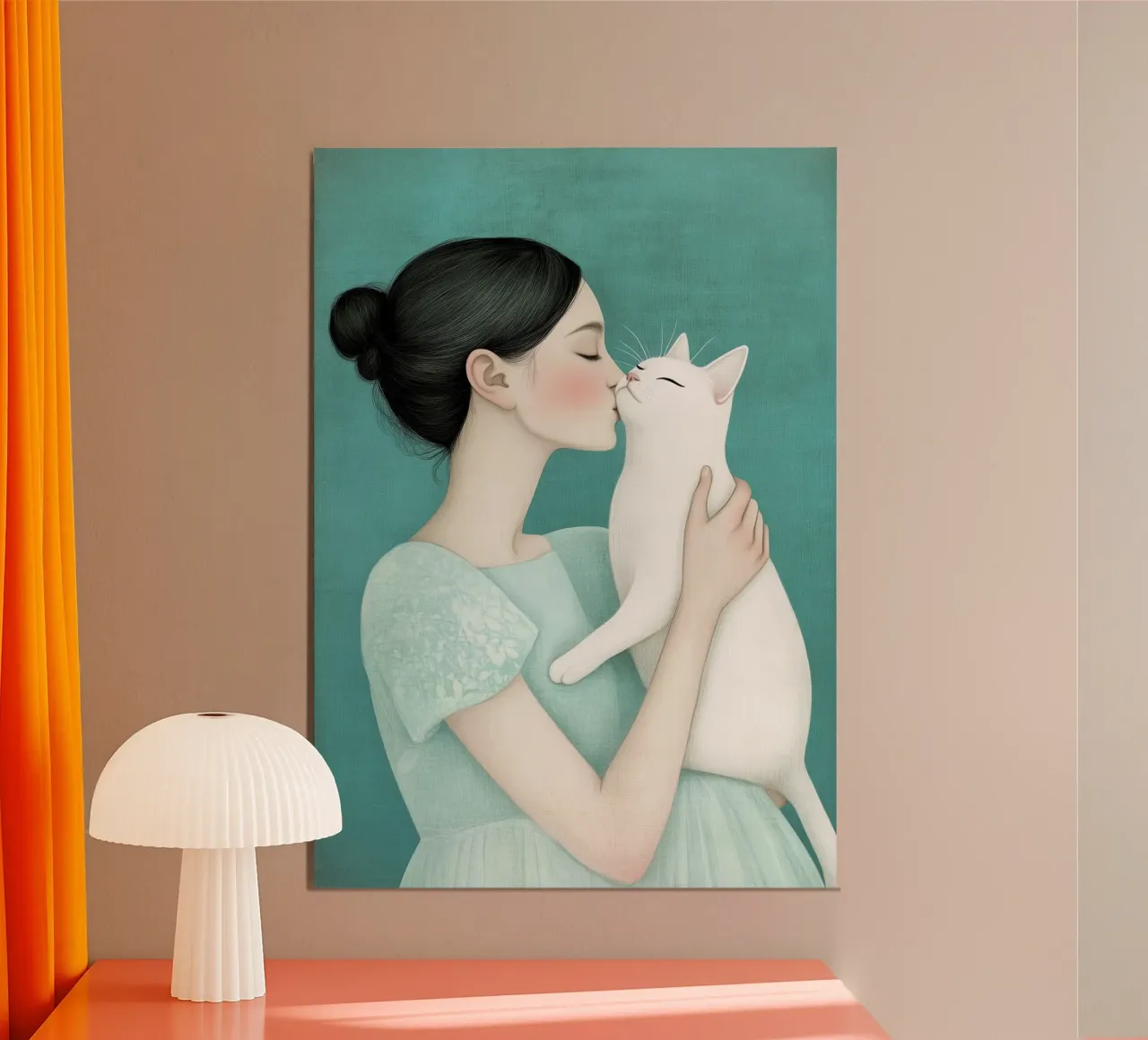 Ti amo gattino 9 poster con telaio in plastica da Justyna Jaszke JBJart