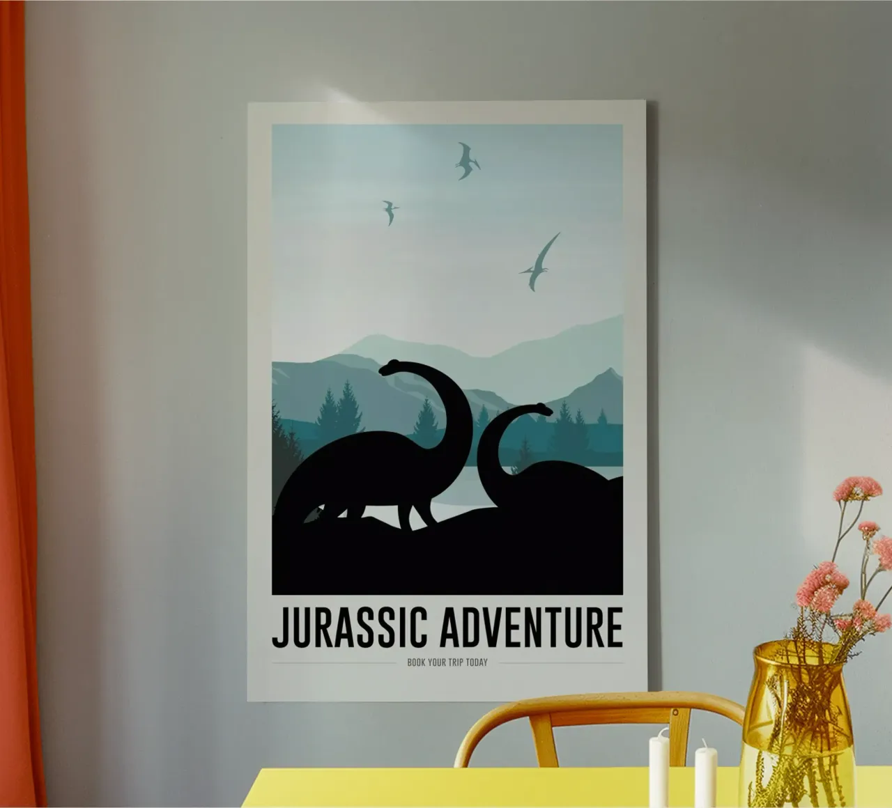 Jurassic Adventure I canvas met Baklijst van daylight design studio