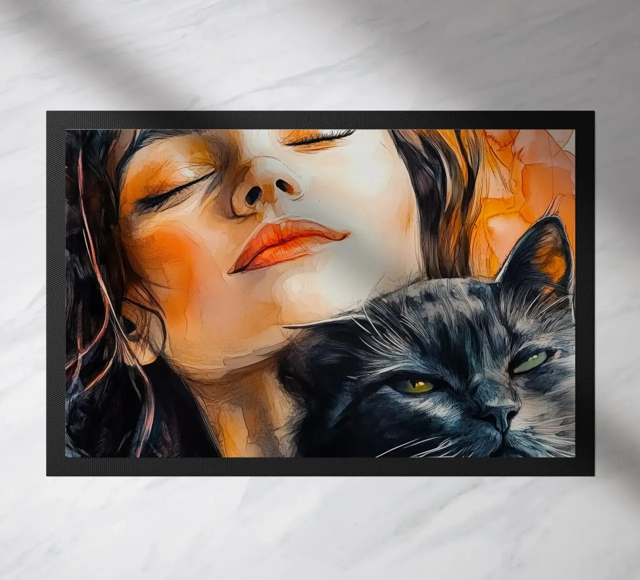 Ti amo gattino 10 zerbino da Justyna Jaszke JBJart
