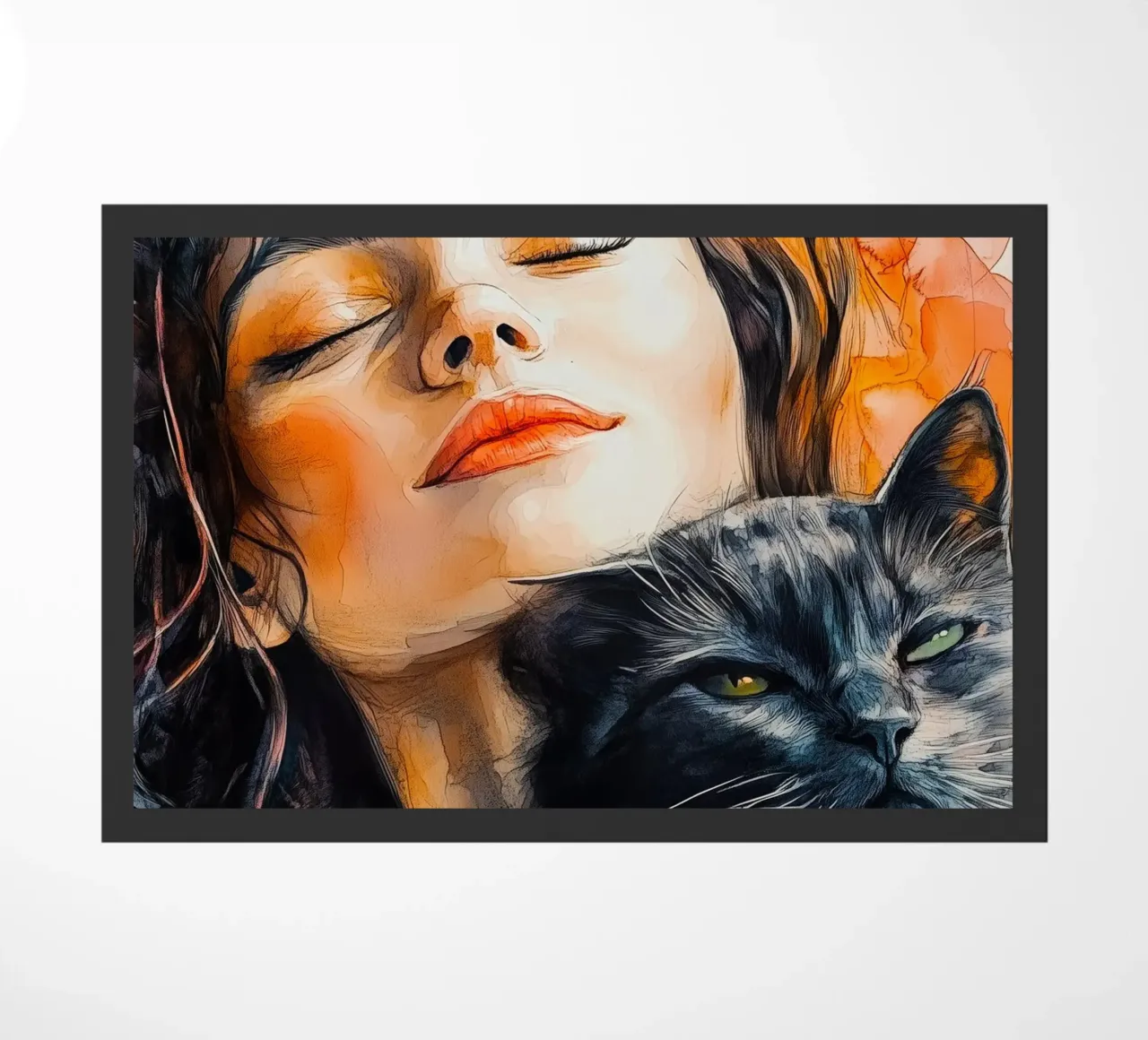 Ti amo gattino 10 zerbino da Justyna Jaszke JBJart