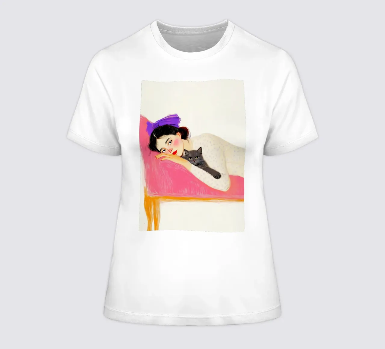 I love You kitty 11 women's fitted t-shirt by Justyna Jaszke JBJart