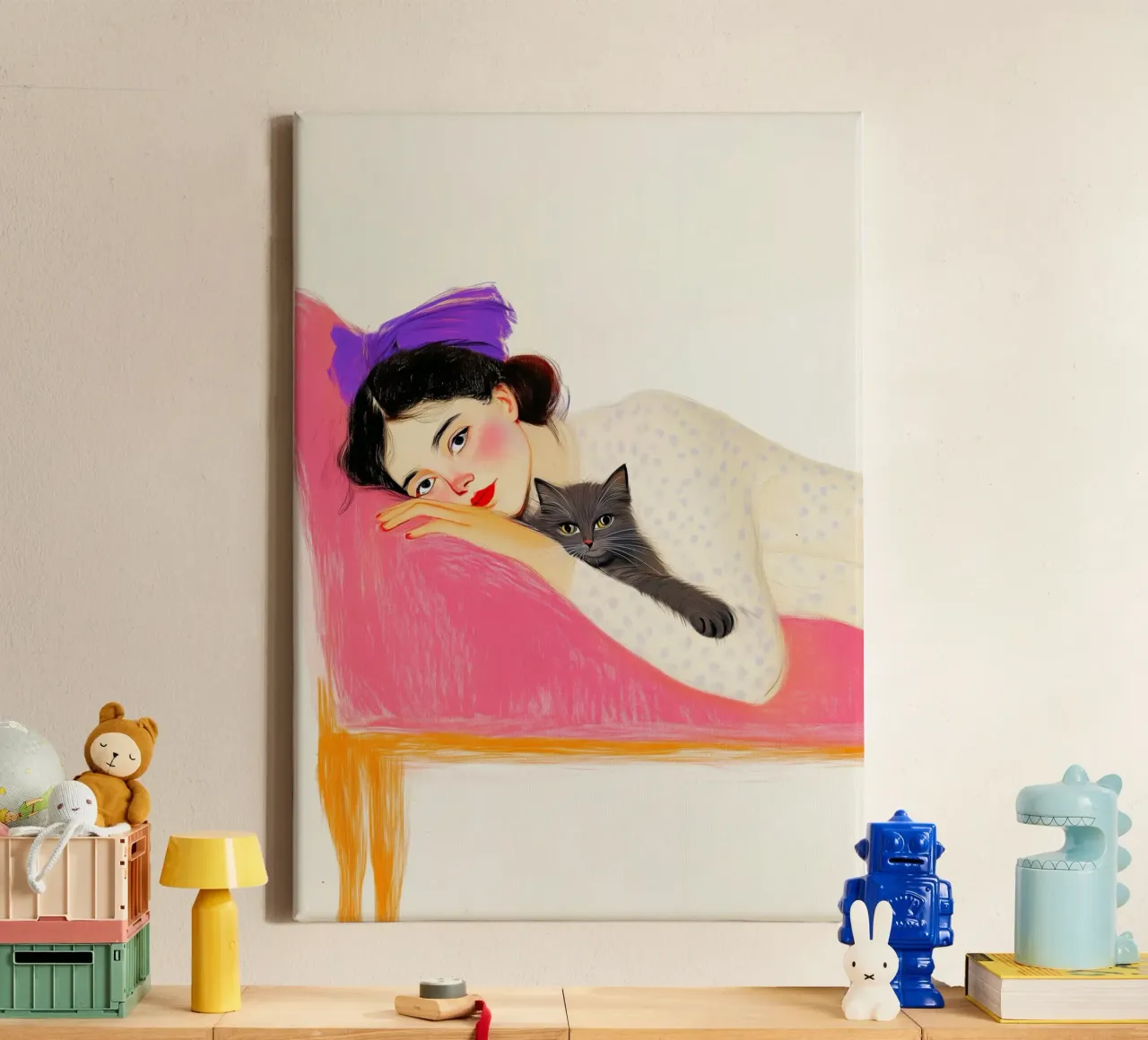 Je t'aime Kitty 11 toile de Justyna Jaszke JBJart