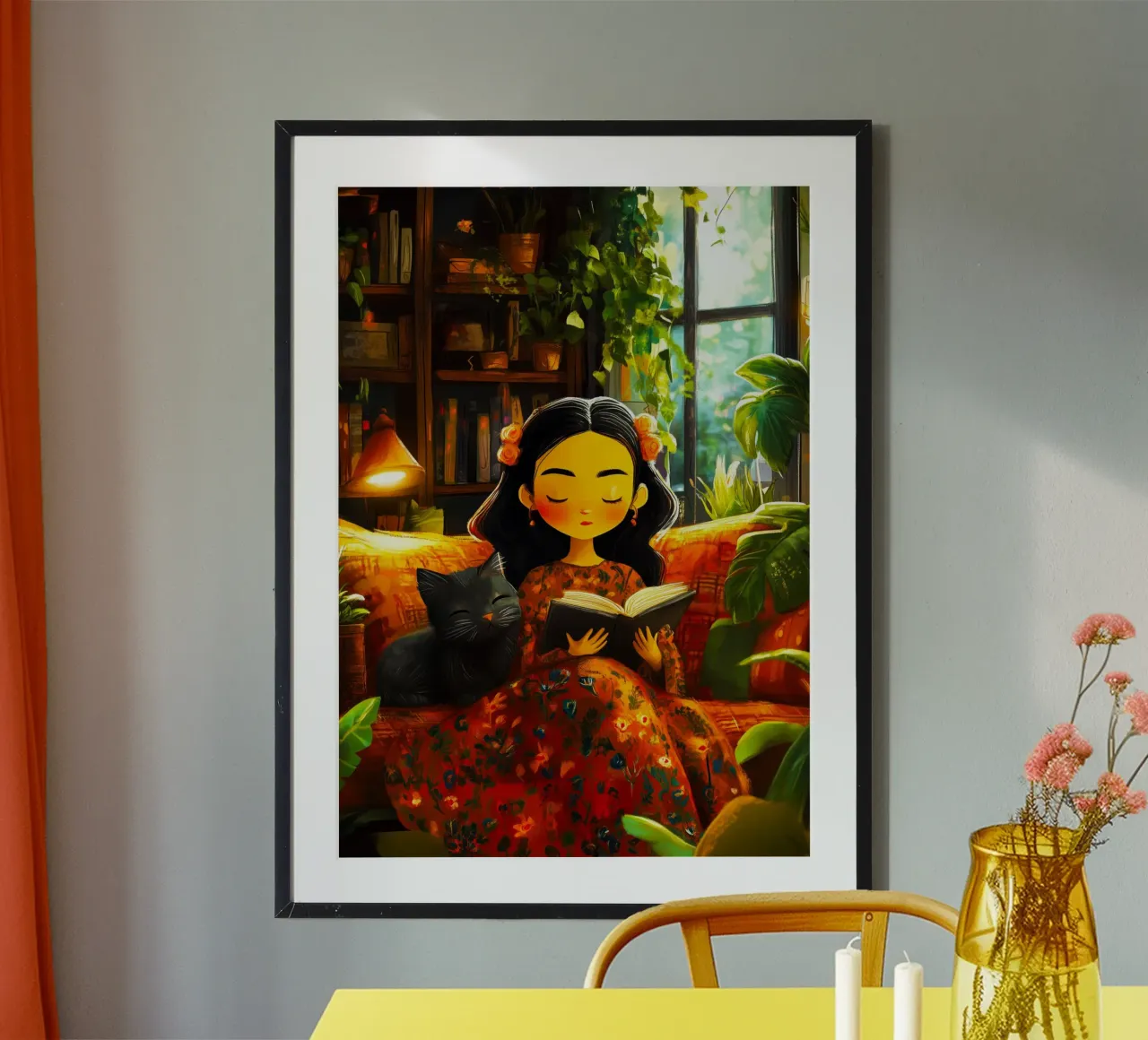 Ti amo gattino 12 poster con telaio in alluminio da Justyna Jaszke JBJart