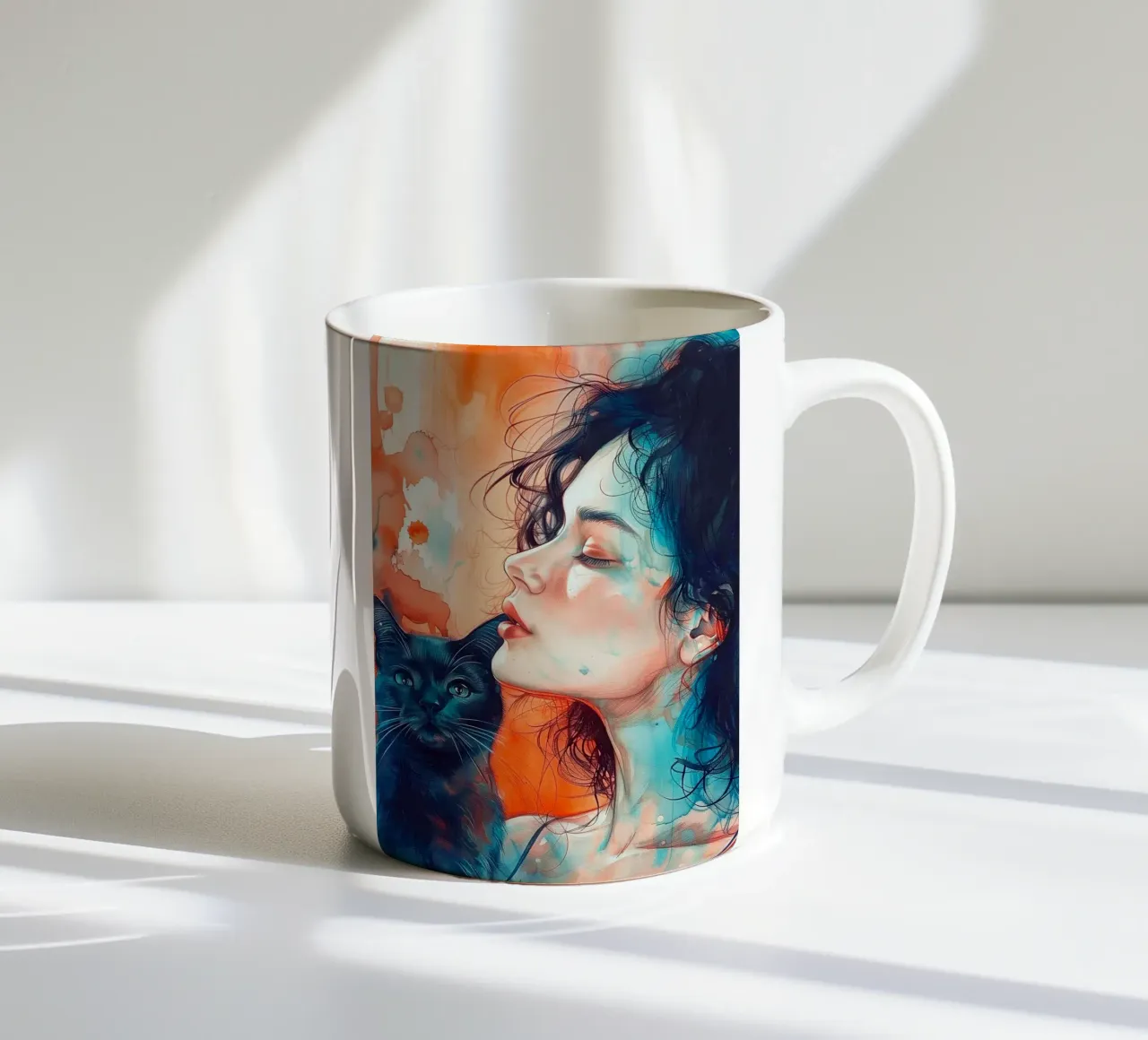 Ti amo gattino 14 tazza in ceramica da Justyna Jaszke JBJart