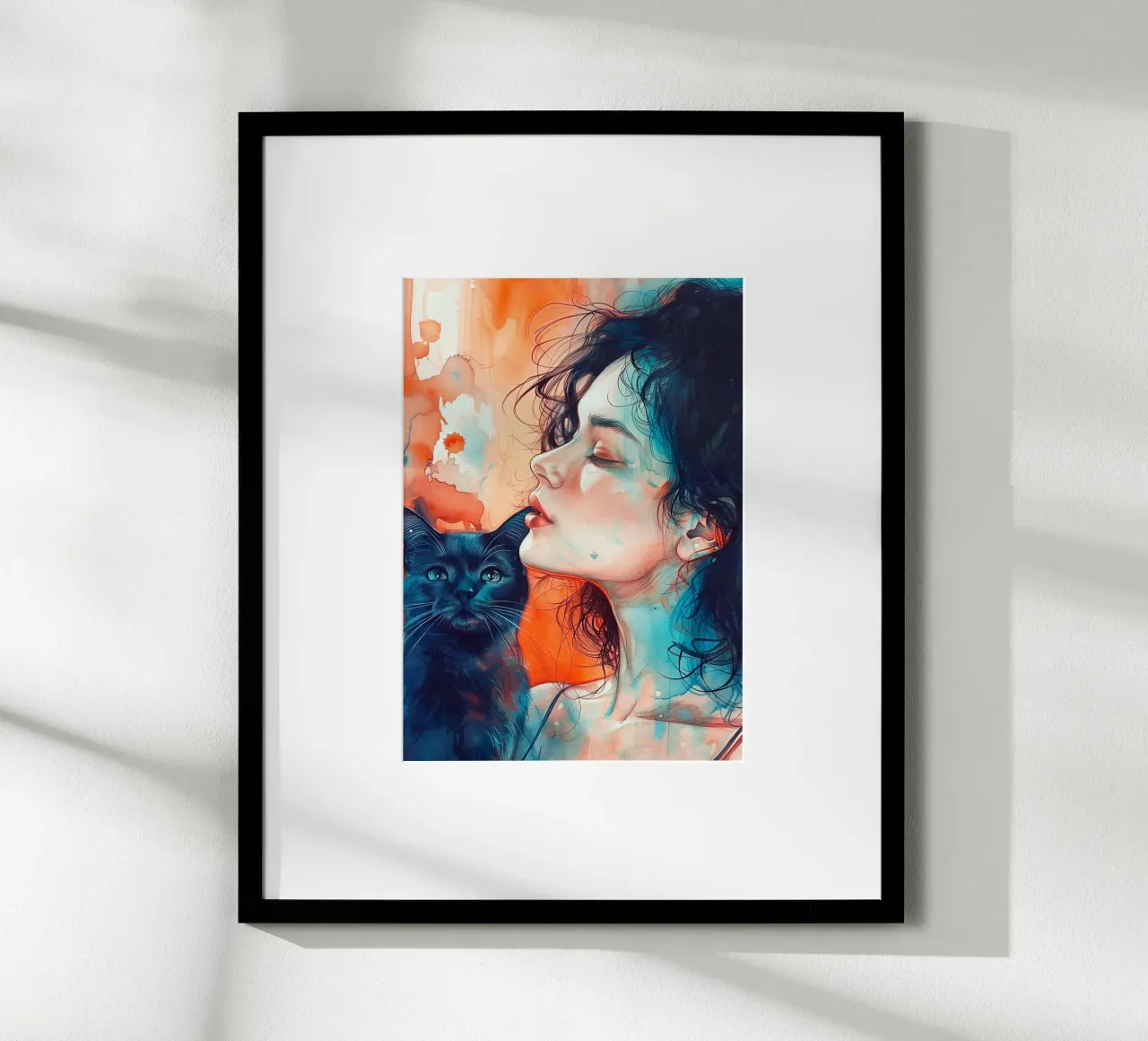 Ti amo gattino 14 poster con telaio in alluminio da Justyna Jaszke JBJart