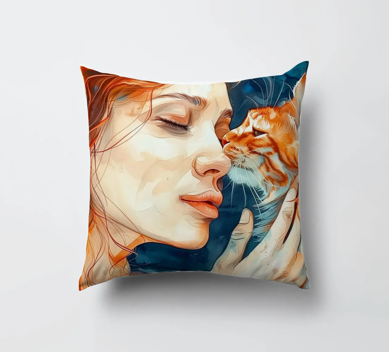 Ti amo gattino 15 cuscino da Justyna Jaszke JBJart