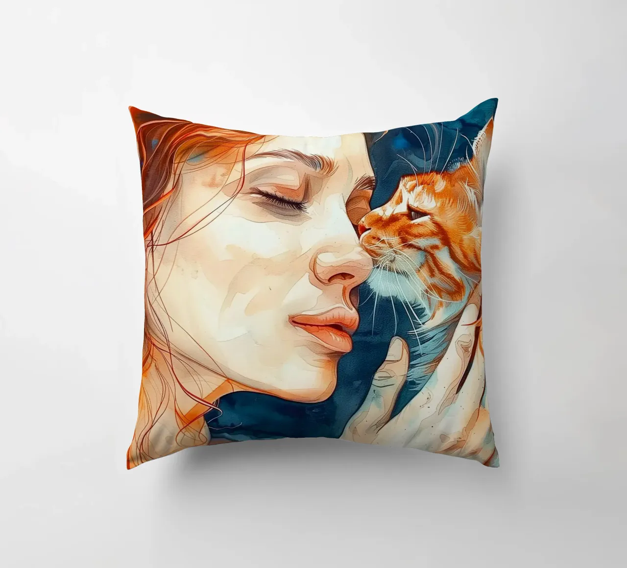Ti amo gattino 15 cuscino da Justyna Jaszke JBJart