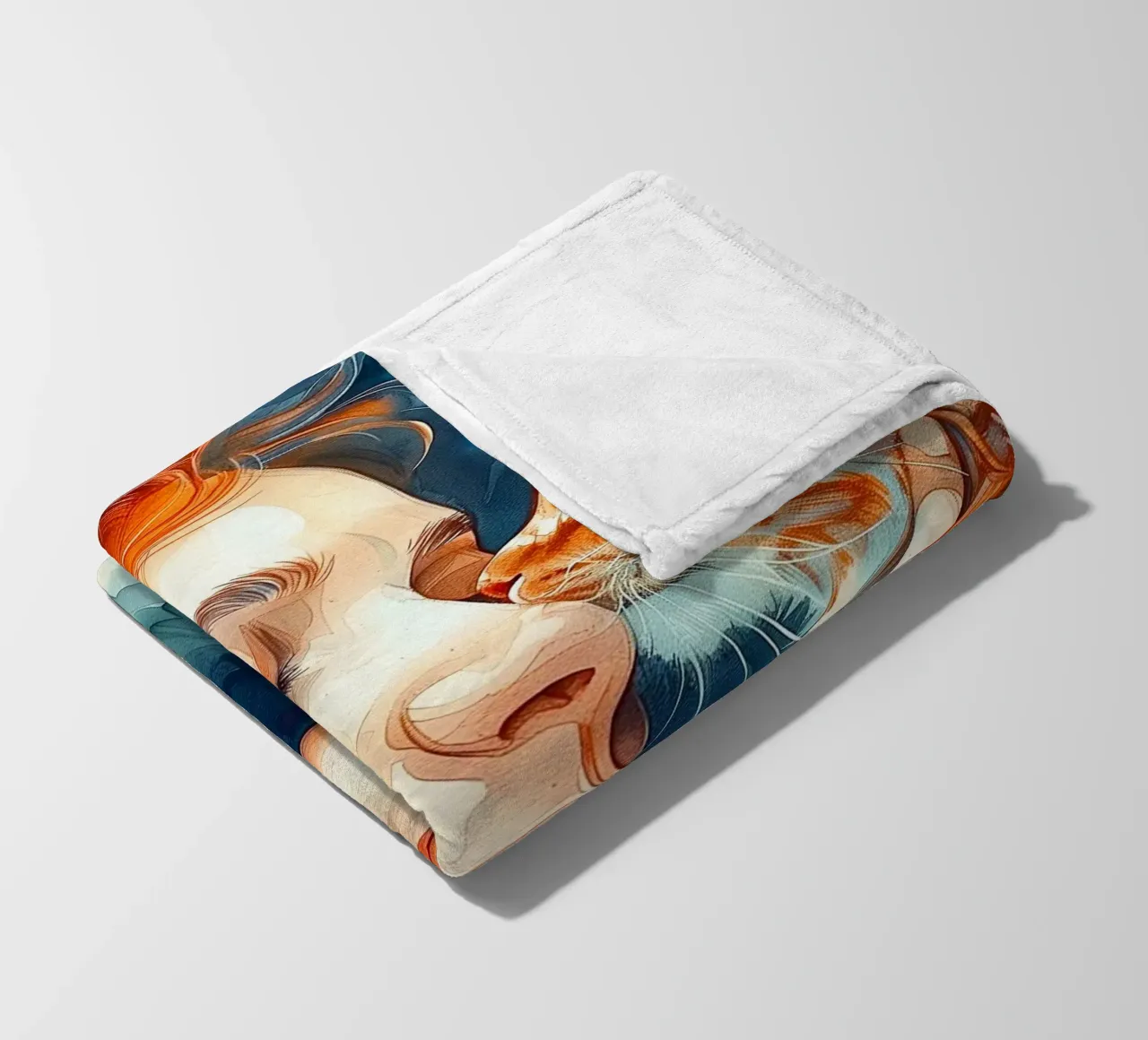 Ti amo gattino 15 coperta in pile da Justyna Jaszke JBJart