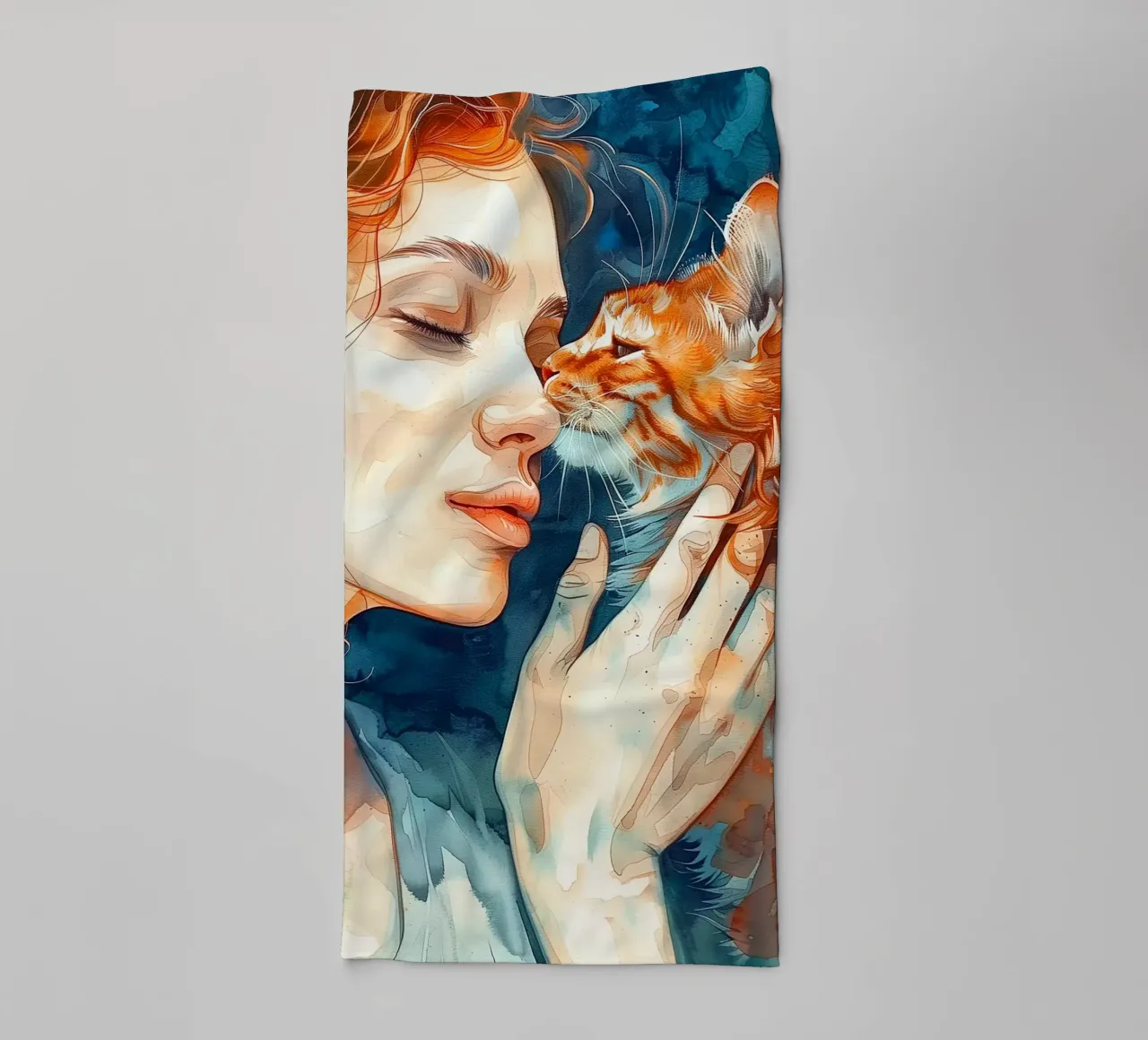 Ti amo gattino 15 asciugamano da bagno da Justyna Jaszke JBJart
