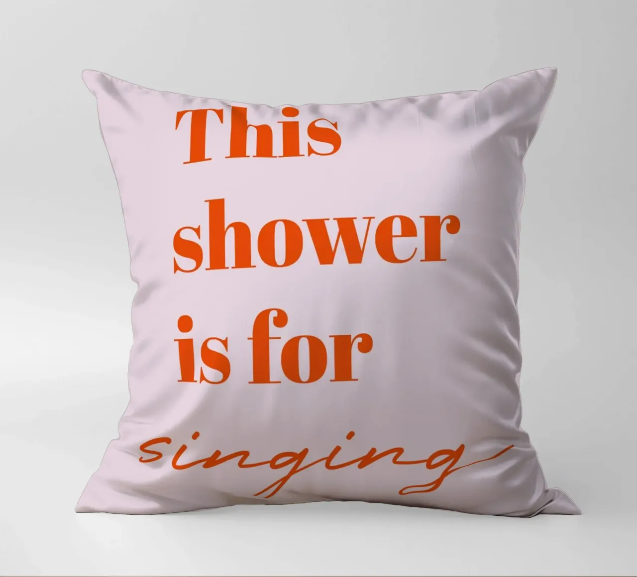 This Shower is for Singing cuscino da Typo Designs
