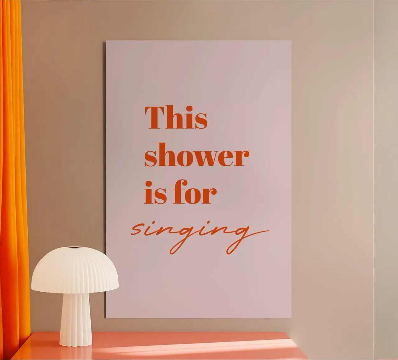This Shower is for Singing alluminio dibond da Typo Designs