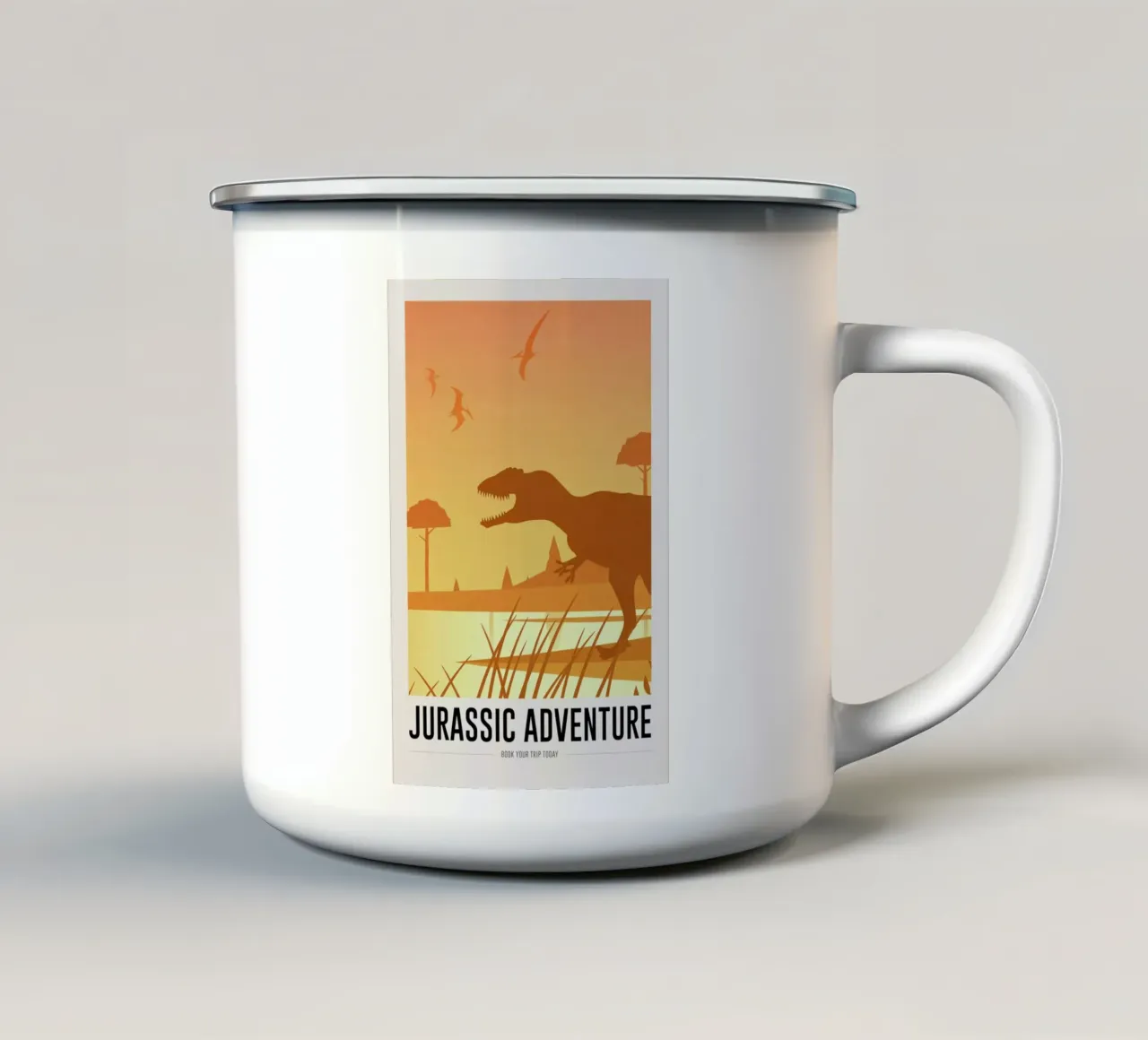 Jurassic Adventure III tazza in smalto da daylight design studio