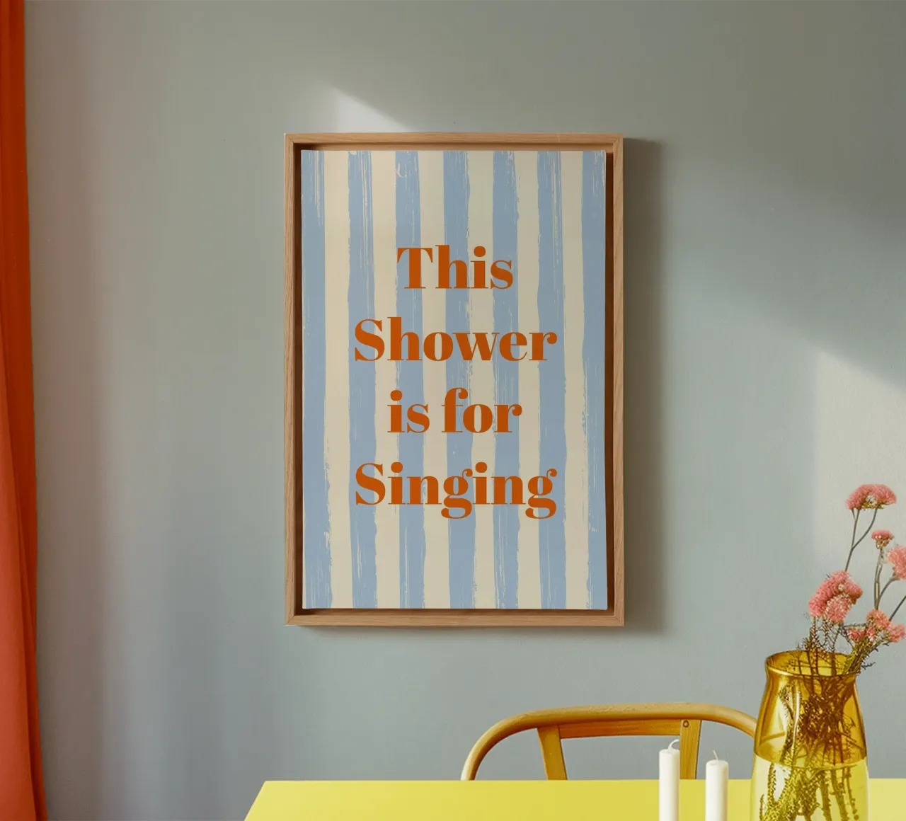 This Shower is for Singing - Gestreift tela con Cornice a cassetta da pierosvisuals