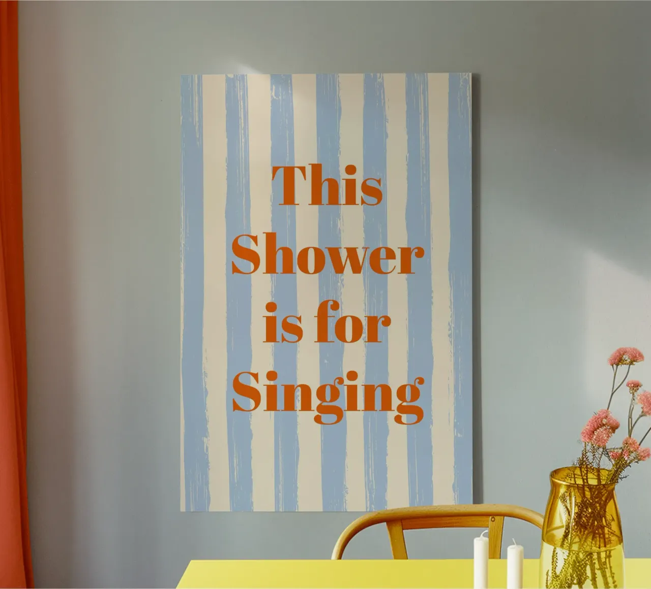 This Shower is for Singing - Gestreift tela con Cornice a cassetta da pierosvisuals
