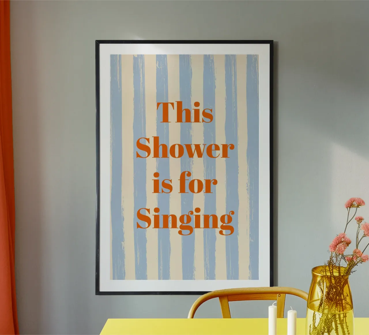 This Shower is for Singing - Gestreift carta hahnemühle da pierosvisuals