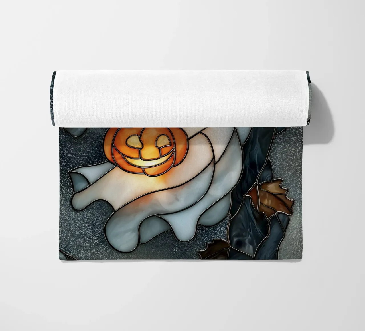 Fantasma di Halloween con lanterna di zucca telo mare da Fleur de Lys