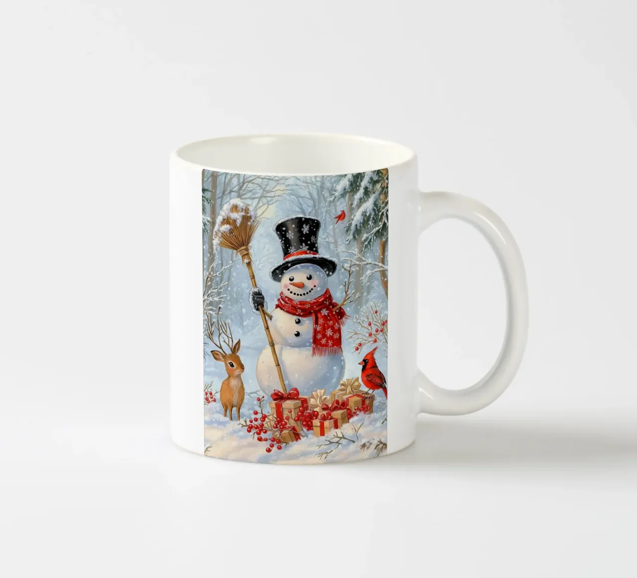Pupazzo di neve di Natale tazza in ceramica da Fleur de Lys