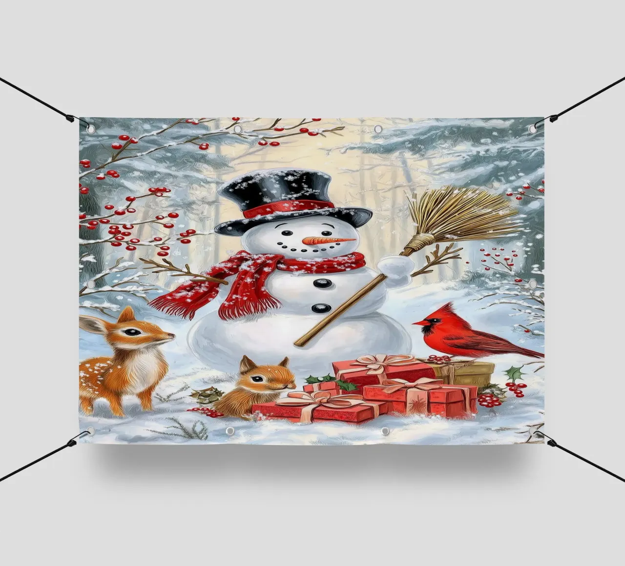 Pupazzo di neve di Natale telo in pvc da Fleur de Lys