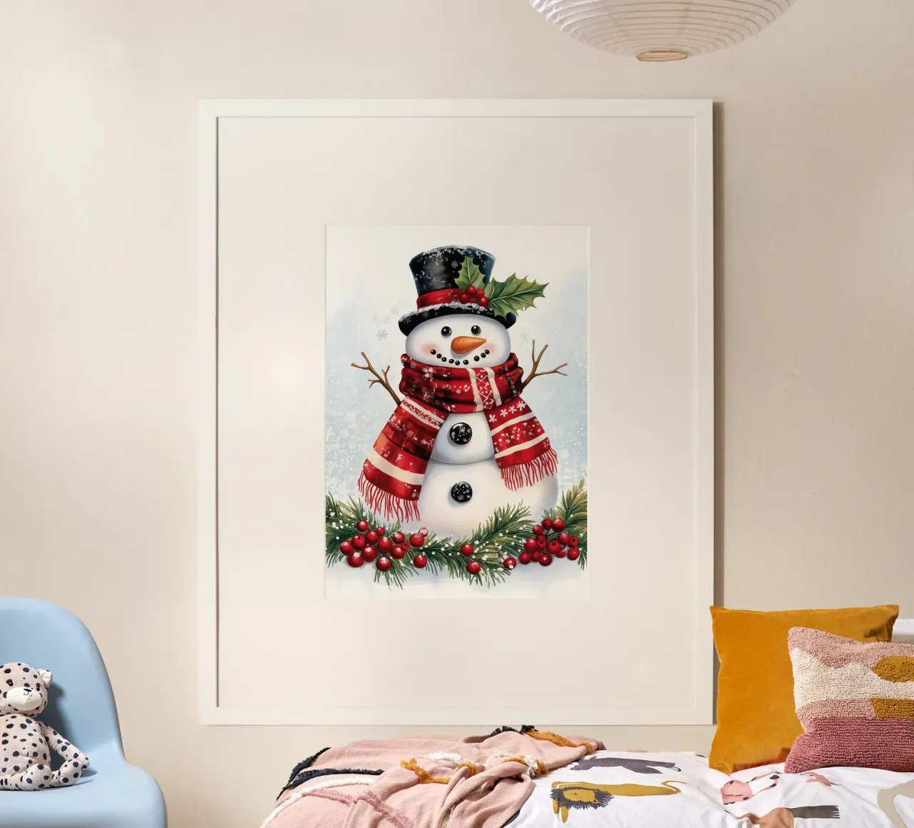 Weihnachten Schneemann Hahnemühle von Fleur de Lys