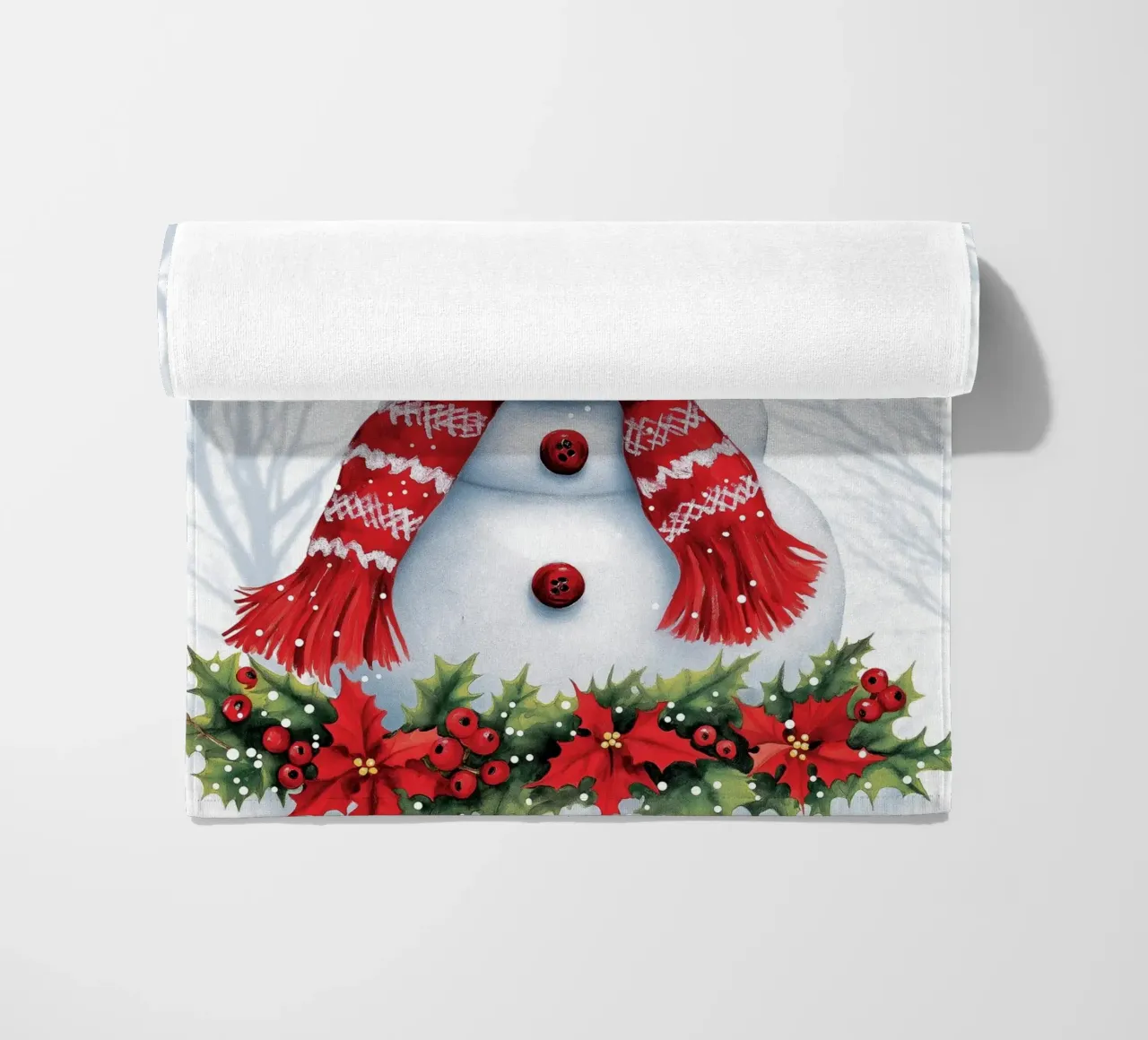 Christmas Snowman beach towel by Fleur de Lys