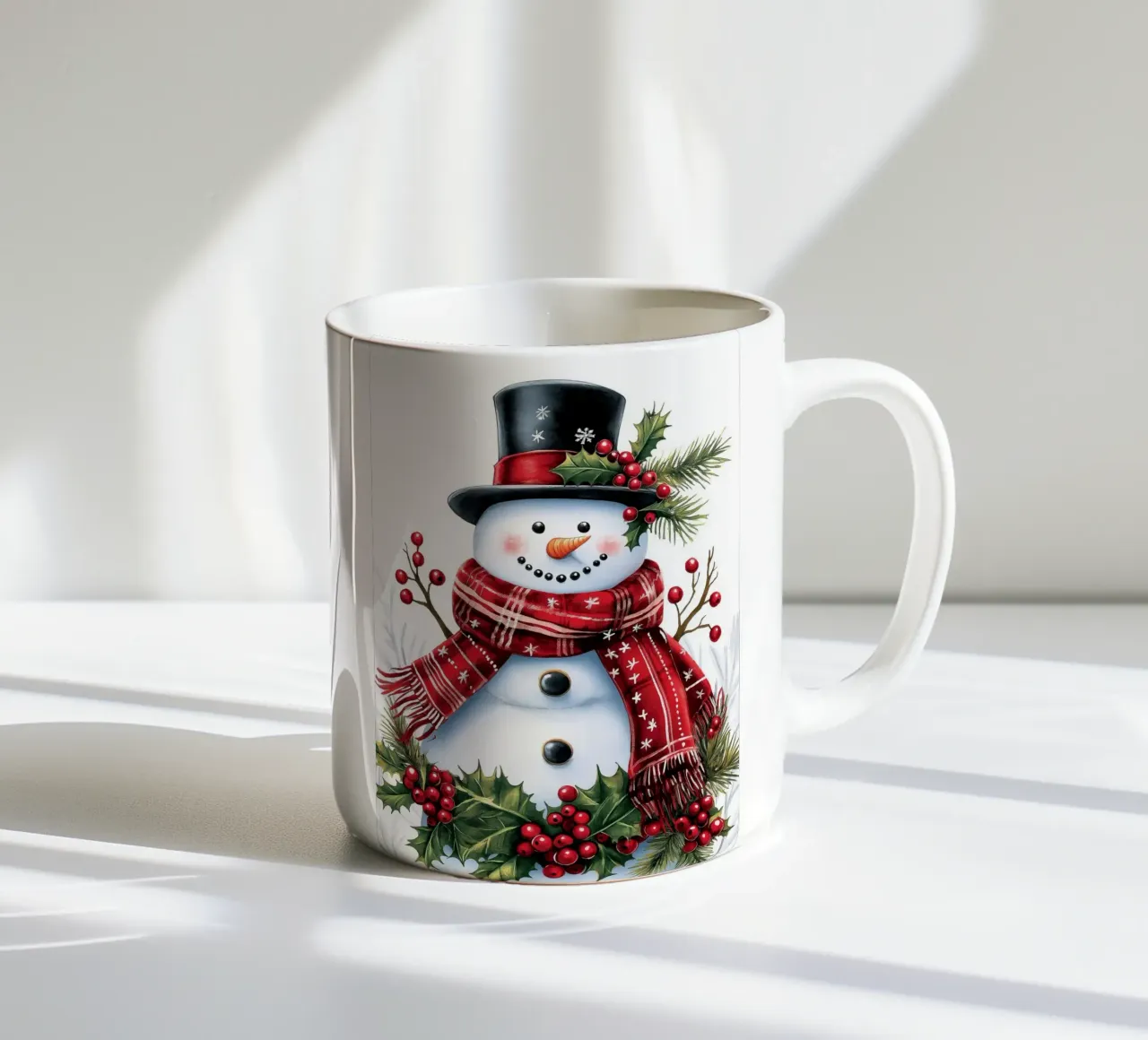 Pupazzo di neve di Natale tazza in ceramica da Fleur de Lys