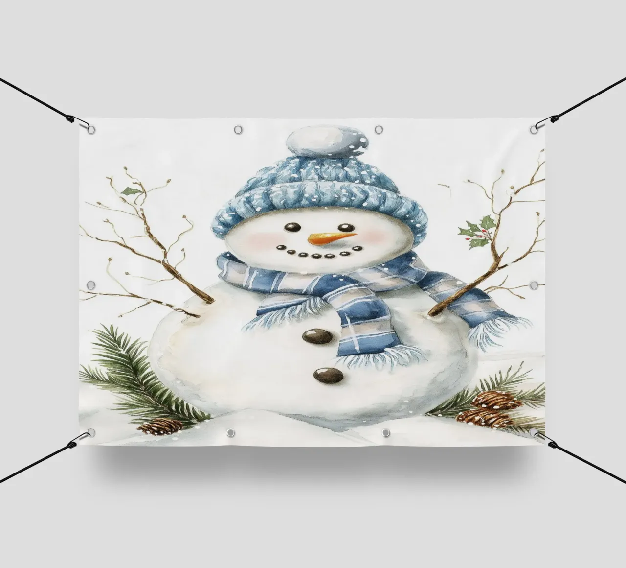 Pupazzo di neve di Natale telo in pvc da Fleur de Lys